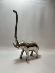 Sculpture d'animal en métal moulé sous pression plaqué or de luxe, figurine décorative, statue, décoration de salon, bureau, table, style moderne - Product Image 4