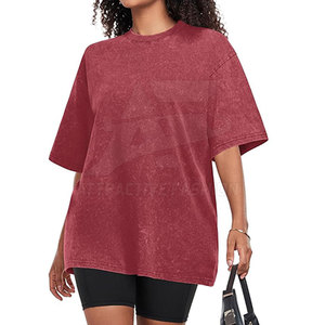 Camiseta de Mujer con Logotipo Personalizado a Precio Razonable, Camiseta de Mujer con Lavado Ácido, Tela Suave, Prenda Informal Duradera - Product Image 5