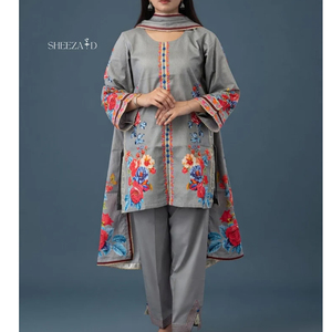 Colección Festiva, Shalwar Kameez Dupatta para Mujer, 3 Piezas, Estampado Digital - Product Image 1