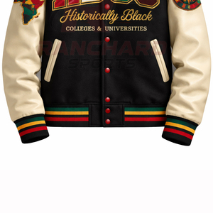 Chaqueta ligera para hombre estilo HBCU, cómoda y personalizada, chaqueta universitaria, chaqueta de colegio, chaqueta varsity hecha a medida. - Product Image 3