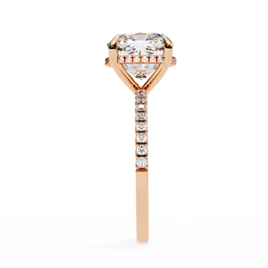 3.25ct EF VVS-VS IGI Certified <b>Cushion</b> Cut Lab Grown Diamond Rhodium Plated 14K Gold Engagement Ring - Product Image 2