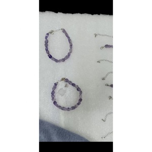 Wholesale Natural <b>Amethyst</b> Stone Bead Chain <b>Bracelets</b> Unisex Inspiration Fashion Trends <b>Bracelets</b> - Product Image 2