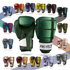 Nuevos Guantes de Boxeo Resistentes y Cómodos para Entrenamiento de MMA, Impresión Digital, Color Liso, para Combate en Interiores - Product Image 1