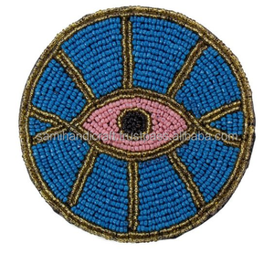 Acacia Coaster Set <b>Round</b> 5mm Thick Reusable Modern Design <b>Mats</b> & Pads Set of 4 with Acacia Stand - Product Image 5