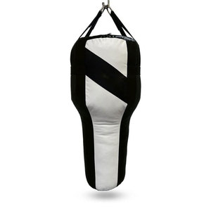 Red <b>White</b> Black Boxing Training Bag Faux Leather Zipper Closure Durable <b>Sand</b> Filled for Adult Punching Practice - Product Image 2