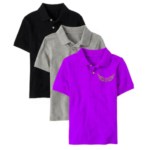 เสื้อโปโลชายสีพื้น แขนสั้น ทรงปกติ สไตล์ลำลอง ผ้าฝ้าย 100% คอเสื้อแบบถัก - Product Image 3