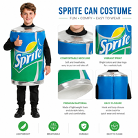 Costume de canette de soda Baige pour enfants, tenue de cosplay futuriste pour performance scénique