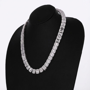 Cadena de Diamantes de Lujo Estilo Hip Hop con Corte Baguette y Redondo, Elaborada en Oro Sólido de 14 Quilates con Diamantes Cultivados en Laboratorio con Claridad VVS - Product Image 3