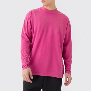 T-shirts à manches longues respirants pour hommes, vente en gros B2B, personnalisables avec logo, légers, décontractés, pour l'été, OEM, chemises streetwear vierges en vrac - Product Image 5