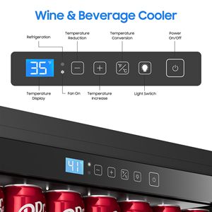 Frigorifero per Bevande a Doppia Zona in Acciaio Inox da 24 Pollici, Capacità 180 Lattine, per Conservazione di Vino e Bevande - Product Image 4