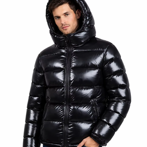 Vestes matelassées d'hiver pour hommes, tendance, à capuche, personnalisables, respirantes, en duvet, manteau d'hiver - Product Image 1