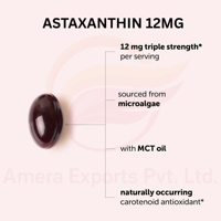 Astaxanthine en vrac 12 mg en capsules molles, extrait de microalgues, OEM ODM, marque privée, fabricant GMP