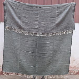 Manta de Lana Floral Estampada de Lujo de Alta Calidad para Todas las Estaciones con Borlas, Tejida, Ecológica, Lavada, Artesanal, para Cama, Venta al por Mayor - Product Image 3