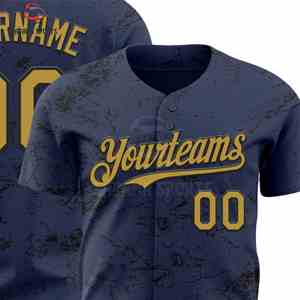 Camiseta de Béisbol Personalizada con Logotipo, Sublimación de Alta Calidad, Talla Grande, Negra, con Botones, Juvenil, Unisex, Oversize - Product Image 2