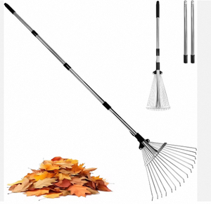 คราดใบไม้เหล็กคุณภาพสูง ปรับความกว้างได้ |   เครื่องมือทำสวนและสนามหญ้าที่ทนทานในปริมาณมาก - Product Image 5