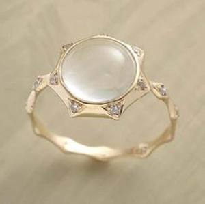 Natural Moonstone Gemstone <b>Ring</b> for Women Elegant Handmade <b>Sterling</b> <b>Silver</b> Gold Plated Vintage Bezel <b>Set</b> IGI Certified Crystal - Product Image 1