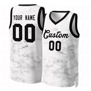 Maillot de basketball en gros personnalisé, brodé sur le devant, sans manches, en maille polyester, antibactérien, avec logo et couleur OEM - Product Image 2