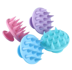 Brosse de massage en silicone pour le cuir chevelu, le shampoing, la douche, le lavage du corps et les cheveux - Product Image 1