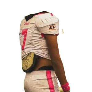 Camiseta de fútbol americano con foto Real transpirable de talla grande bordado elástico sublimación pantalón integrado Pakistán hecho a medida - Product Image 1