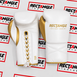 Guantes de Boxeo Rectangulares con Cordones, Equipo Profesional para Entrenamiento y Sparring, Cuero Genuino, Hechos a Mano, para Adultos - Product Image 1
