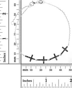 Cavigliera con croci in argento Sterling | Macis's - Product Image 3