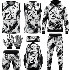 Uniformes de football haute performance 7v7, gants de football pour jeunes avec logo personnalisé et sac à dos, sweats à capuche et joggers de football avec impression par sublimation - Product Image 1