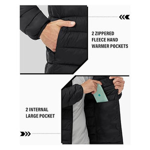 Mens Lightweight <b>Packable</b> Puffer <b>Jacket</b> Winter Insulated Puffy Coat Water Repellent Warm Quilted <b>Jacket</b> Casual Travel Outdoor - Product Image 5