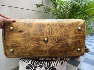 Bolsos de Cuero Crunch, Elegantes y Multiusos, Hechos a Mano, Unisex, Bolsa de Viaje Grande, Multiusos, Bolso de Mano con Pelo de Animales - Product Image 4