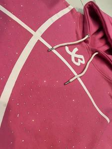 Sudadera con Capucha Unisex Oversize de Forro Polar de Poliéster/Algodón Estilo Y2K de Marca Urbana Americana Personalizada con Diseño de Pedrería Serigrafiado para Otoño - Product Image 5