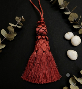 Tieback Tassel Curtain Holder <b>Red</b> 100% Rayon Decorative Fringe for Window Drapes - Product Image 3