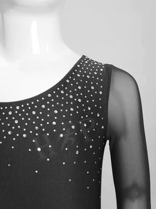 ชุดเต้นบัลเลต์ยิมนาสติกเด็กผู้หญิงประดับเพชรพลอย สไตล์ลาติน สำหรับการแสดงและการเต้นรำ จากซัพพลายเออร์ที่ดีที่สุด - Product Image 4