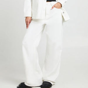 Jeans de Mezclilla OEM para Mujer, Estilo Urbano, Casual, de Diseñador, Marca Personalizada, Bordado de Alta Calidad, Exportación - Product Image 1