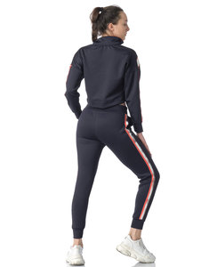 Conjunto de sudadera universitaria de gran tamaño para mujer, jersey en blanco con bordado OEM de algodón y logotipo personalizado al por mayor - Product Image 2