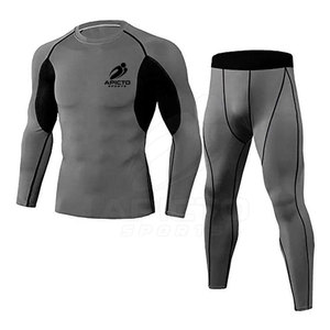Factory Made <b>Men</b> Winter <b>Base</b> <b>Layer</b> Set Premium Printed Stretch Fabric Breathable Eco-Friendly Custom Sizing Professional Quality - Product Image 2