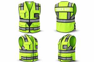 Chaleco de Seguridad Reflectante Personalizado AIRO INDUSTRIES, Venta al por Mayor de Fábrica, Alta Visibilidad, Impermeable, Transpirable, Uniforme de Poliéster/Algodón - Product Image 5