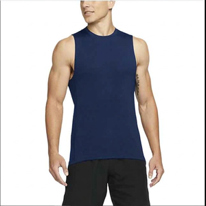 Débardeur de sport pour homme 100% coton respirant et écologique, idéal pour la musculation estivale, avec logo frontal - Product Image 1