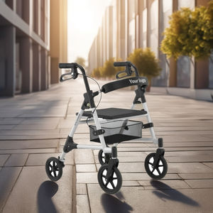 Déambulateur à 4 roues personnalisable, léger, durable, multifonctionnel, adapté aux personnes handicapées, avec coussin de siège antidérapant pour personnes âgées - Product Image 1