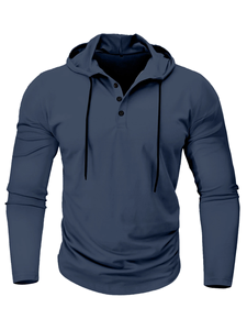 Sweat à capuche pour homme, sport d'hiver en plein air, coupe régulière, manches longues, cordon de serrage, respirant, 100% coton molletonné, service OEM, 400 Solid - Product Image 4