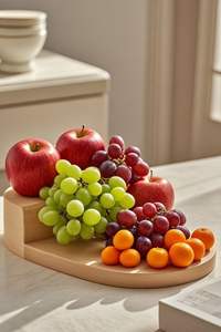 Plateau de service en bois massif pour la cuisine, le thé, le café, le petit-déjeuner, les collations, plateau en bois pour la maison, le restaurant et l'hôtel - Product Image 4