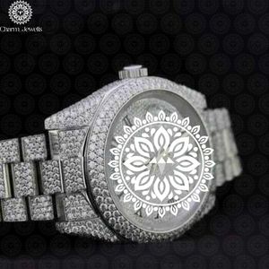 Charm Jewells – boîtier de montre de luxe en acier inoxydable pour hommes, cadran analogique de 40mm, cristal saphir, fermoir pliant lumineux, mécanique - Product Image 3