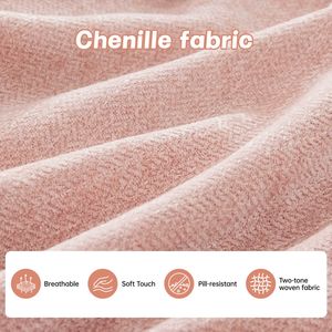 Divano Componibile a U in Morbido Tessuto Chenille con Pouf, Schiuma ad Alta Densità, Design Ergonomico EL per Soggiorno - Product Image 4