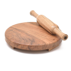 Ensemble de planches à découper en bois Smart Art pour la cuisine, en bois d'acacia, planche à rouler, planche à roti, planche à chapati, finition naturelle - Product Image 4