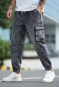 Pantalones Jogger Retro para Hombre, Lavado Ácido, Tela Suave, Casuales, para Gimnasio y Actividades al Aire Libre - Product Image 6