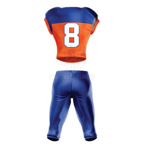 Uniforme de football américain pour adultes, faible MOQ, haute qualité, fabriqué avec les meilleurs matériaux, ensemble d'uniformes de football américain pour équipe - Product Image 2