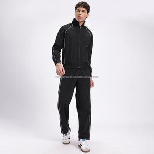 Nardon Apparels OEM Venta al por mayor Trending 2025 Custom Streetwear Navy Floral Chándal de gran tamaño para hombres - Product Image 3