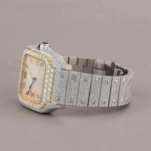 Reloj Mecánico Automático de Lujo para Hombre, Personalizado, de 40 mm, con Diamantes Moissanite VVS, Correa de Acero Inoxidable y Cristal de Zafiro - Product Image 3