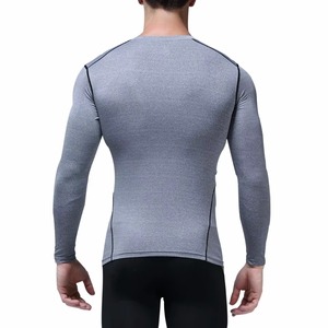 T-shirt de sport pour homme personnalisé en gros, à manches longues, respirant, anti-UV, écologique, pour la course et la gym, avec évacuation de l'humidité - Product Image 6