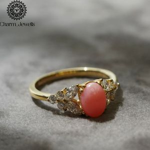 Anillo de Compromiso Romántico Charm_Jewells para Mujer, Chapado en Plata, Oro Rosa de 18K, Moissanita Rosa, Corte Cojín, Engaste de Flor, Certificado IGI - Product Image 6