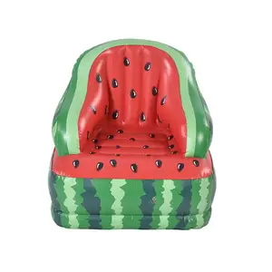 New Eco-Friendly PVC Inflatable Material Flocking Sofa Chair Custom Logo Big Cozy Living Room Furniture