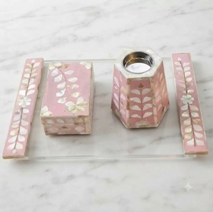 Ensemble de porte-encens en nacre rose, écologique, brûleur de bakhoor Mubkhar, diffuseur d'aromathérapie, porte-bâtonnets d'encens décoratif - Product Image 6